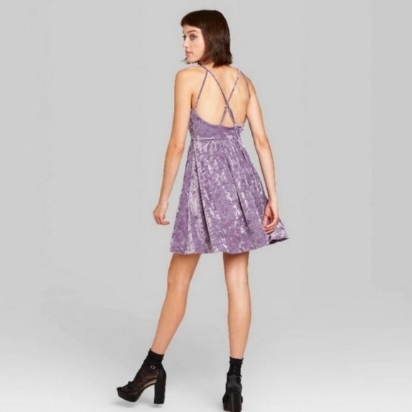 Purple Velvet dress - Picture 2 of 6